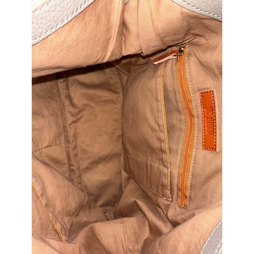 Hobo Pier Pebbled Leather Taupe Convertible Shoulder Bag - Picture 9 of 10